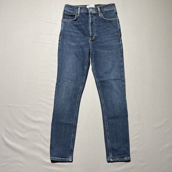 Agolde Denim - AGOLDE Jeans Womens 25 Nico High Rise Slim Straight Stretch Denim Button Fly‎